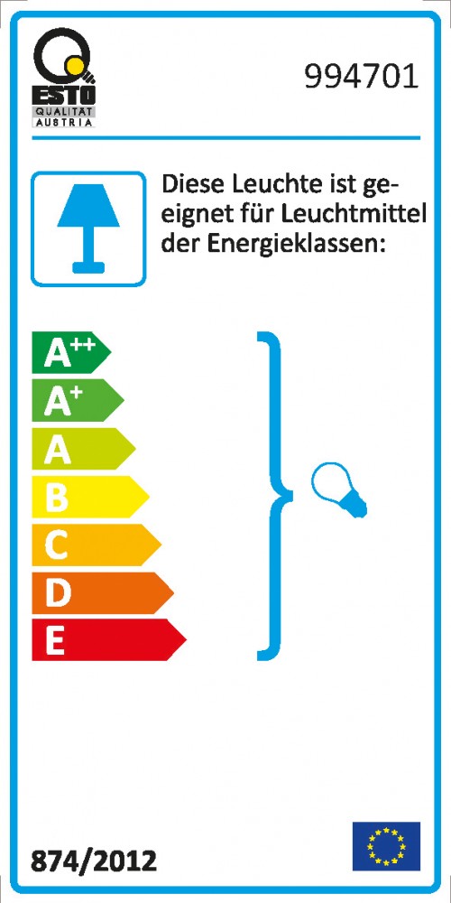 Wandleuchte mit schlichtem Design aus Chrom und Glas orion – Bild 5