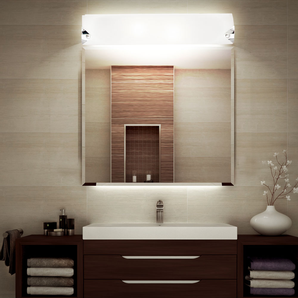 Wandleuchte mit schlichtem Design aus Chrom und Glas orion – Bild 4