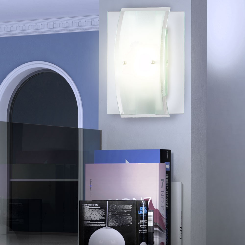 Wandleuchte Cristallo aus Chrom und Glas – Bild 3