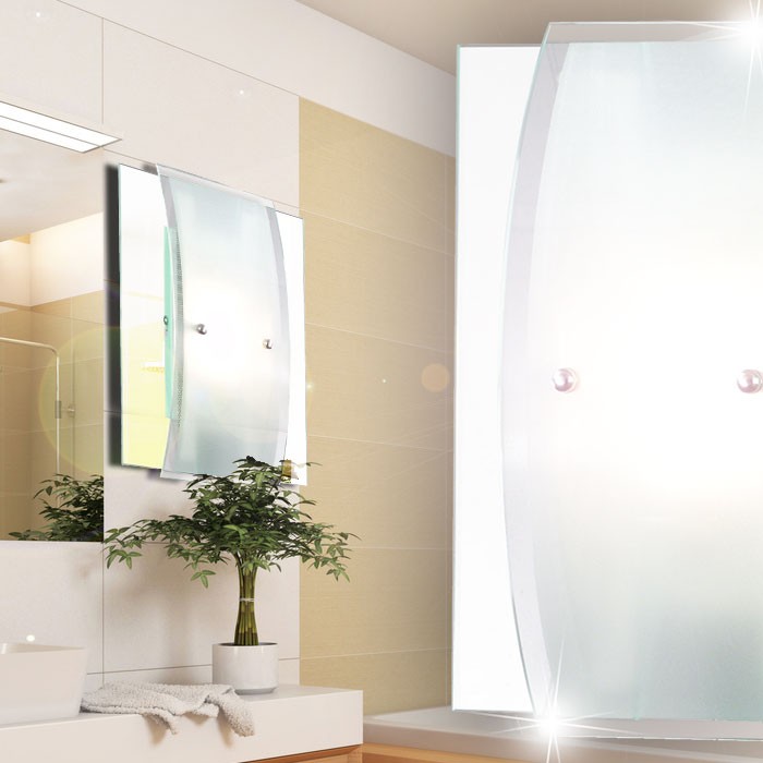 Wandleuchte Cristallo aus Chrom und Glas – Bild 2