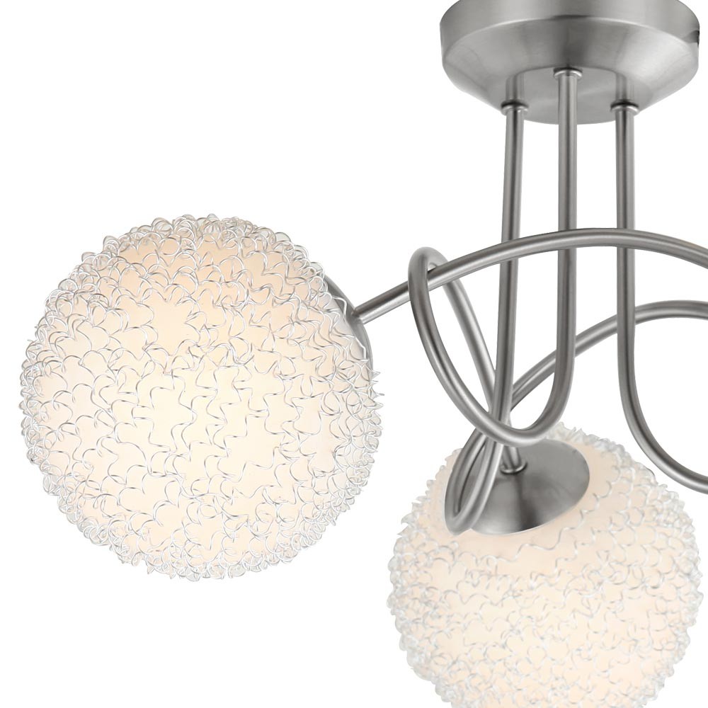 Deckenleuchte mit Nickel Alugeflecht MITIS – Bild 6