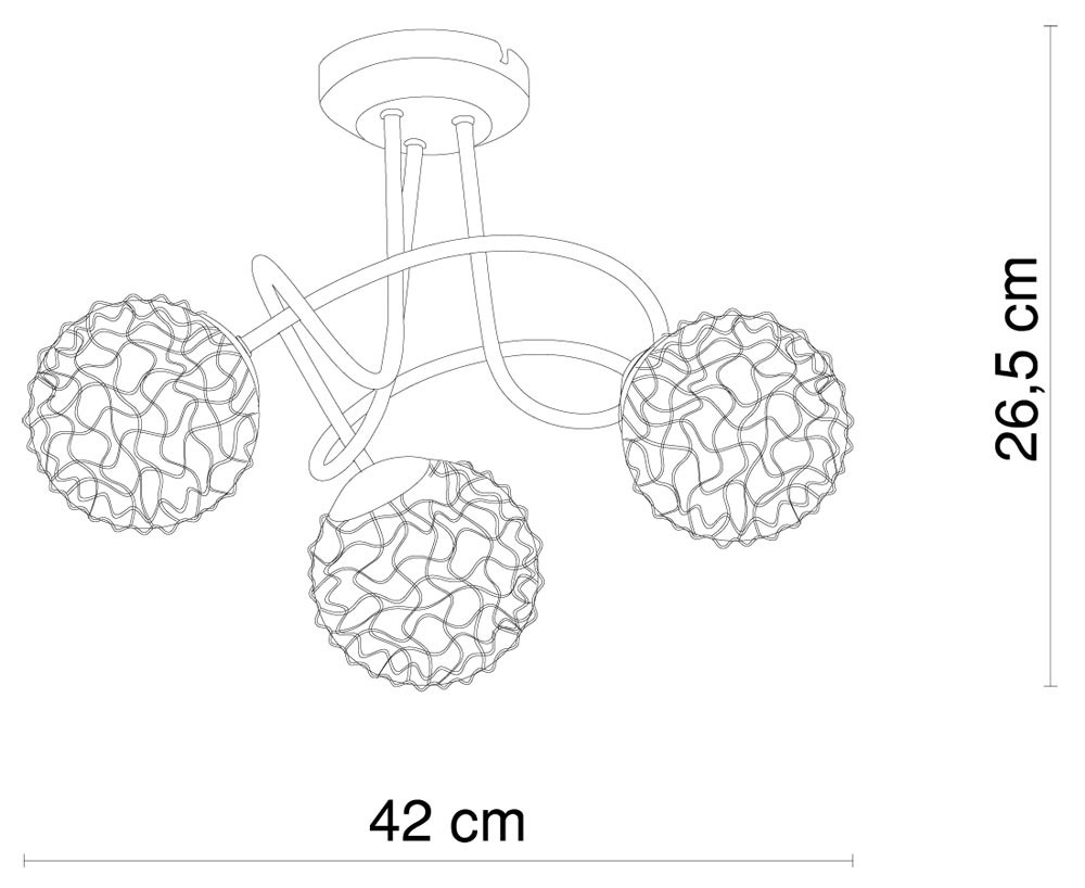 Deckenleuchte mit Nickel Alugeflecht MITIS – Bild 7