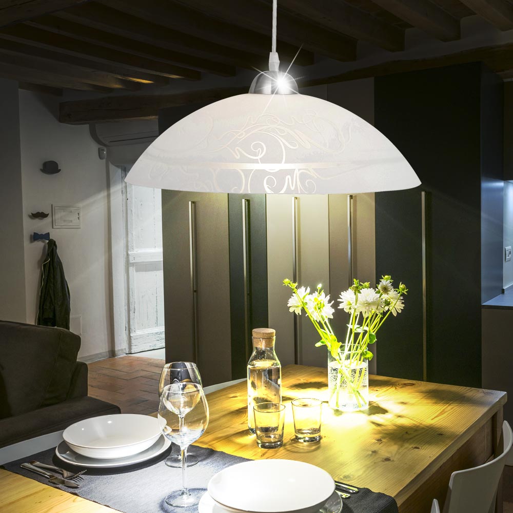 Hängeleuchte Mura aus Metall-Glas mit Acryl Schirm MURA – Bild 4