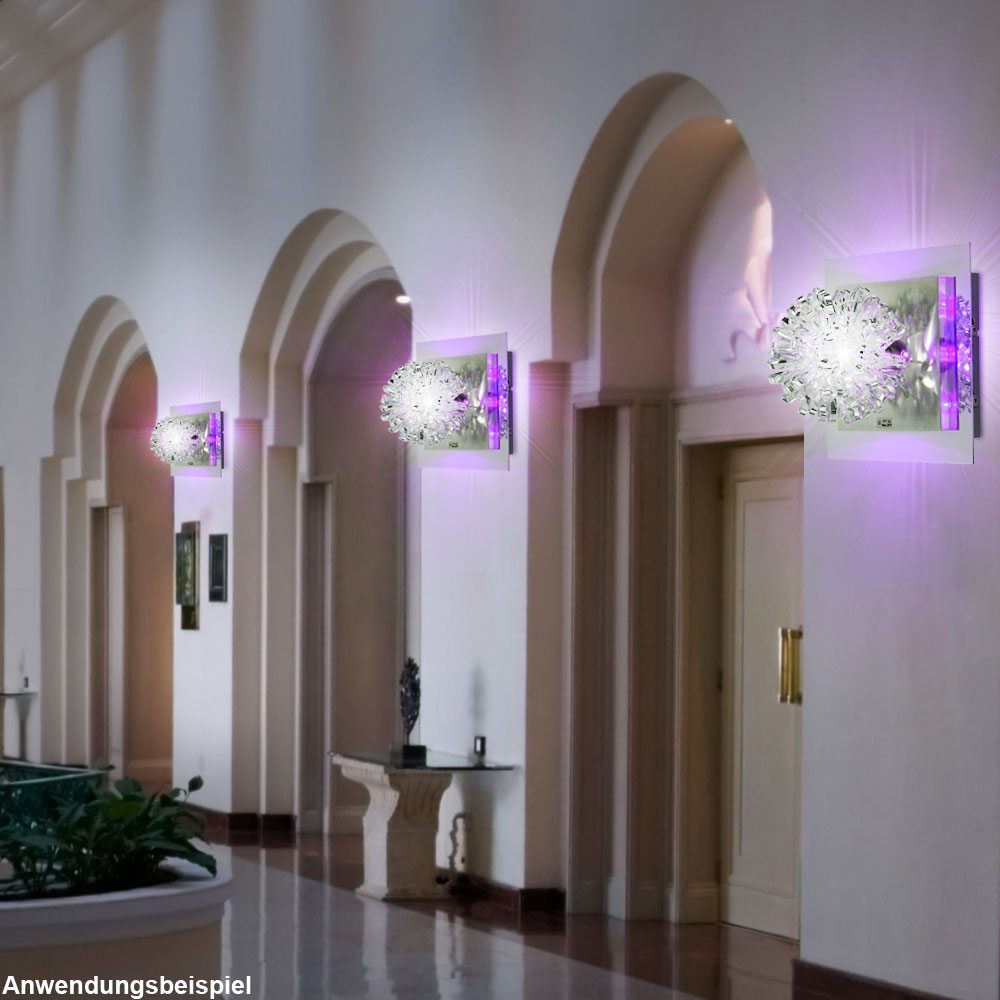 LED Wandlampe Saphir aus gebürstetem Stahl und Kunststoff – Bild 2