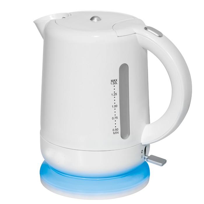 Kabelloser Wasserkocher mit blauer Beleuchtung von Bomann – Bild 1