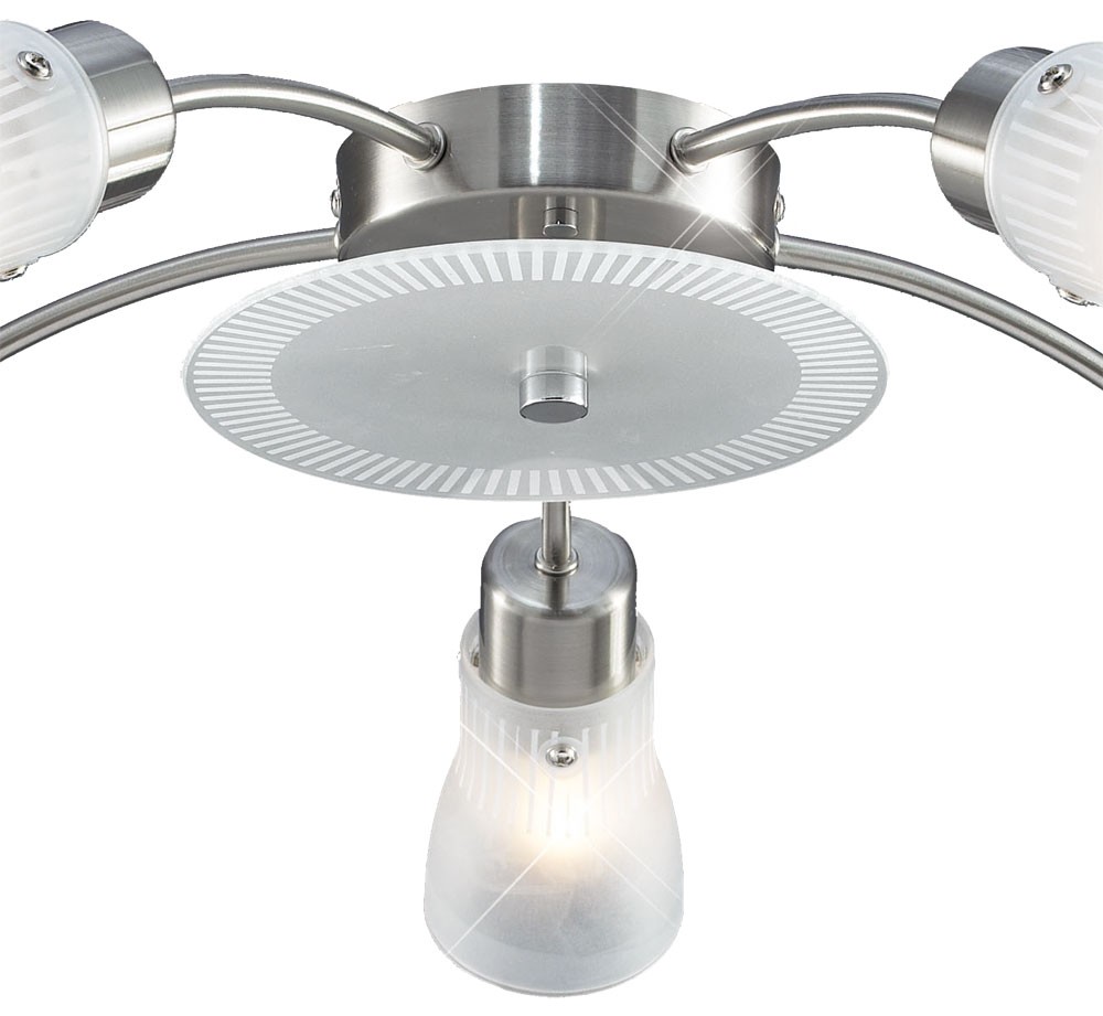 Deckenleuchte geb. Stahl sat. Glas 5x40 Watt Esto Artis – Bild 4