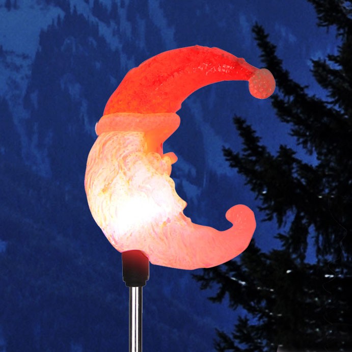 LED Solar-Gartenleuchten aus Edelstahl mit Halbmond-Optik – Bild 4