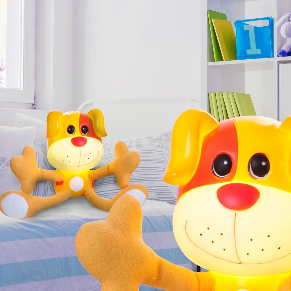Kinderzimmerlampe Stofftier Hund mit 4 LEDs HUND – Bild 4