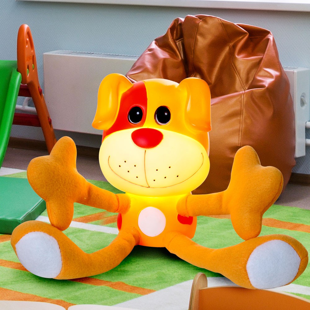 Kinderzimmerlampe Stofftier Hund mit 4 LEDs HUND – Bild 2