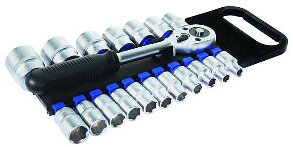 Steckschlüsselsatz Steckschlüssel 1/2"-Knarre ST-19 pro