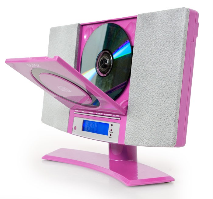 Stereoanlage Wecker CD-Player MP3 via AUX Denver MC-5220 pink – Bild 2