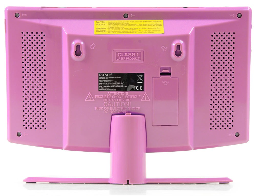 Stereoanlage Wecker CD-Player MP3 via AUX Denver MC-5220 pink – Bild 4