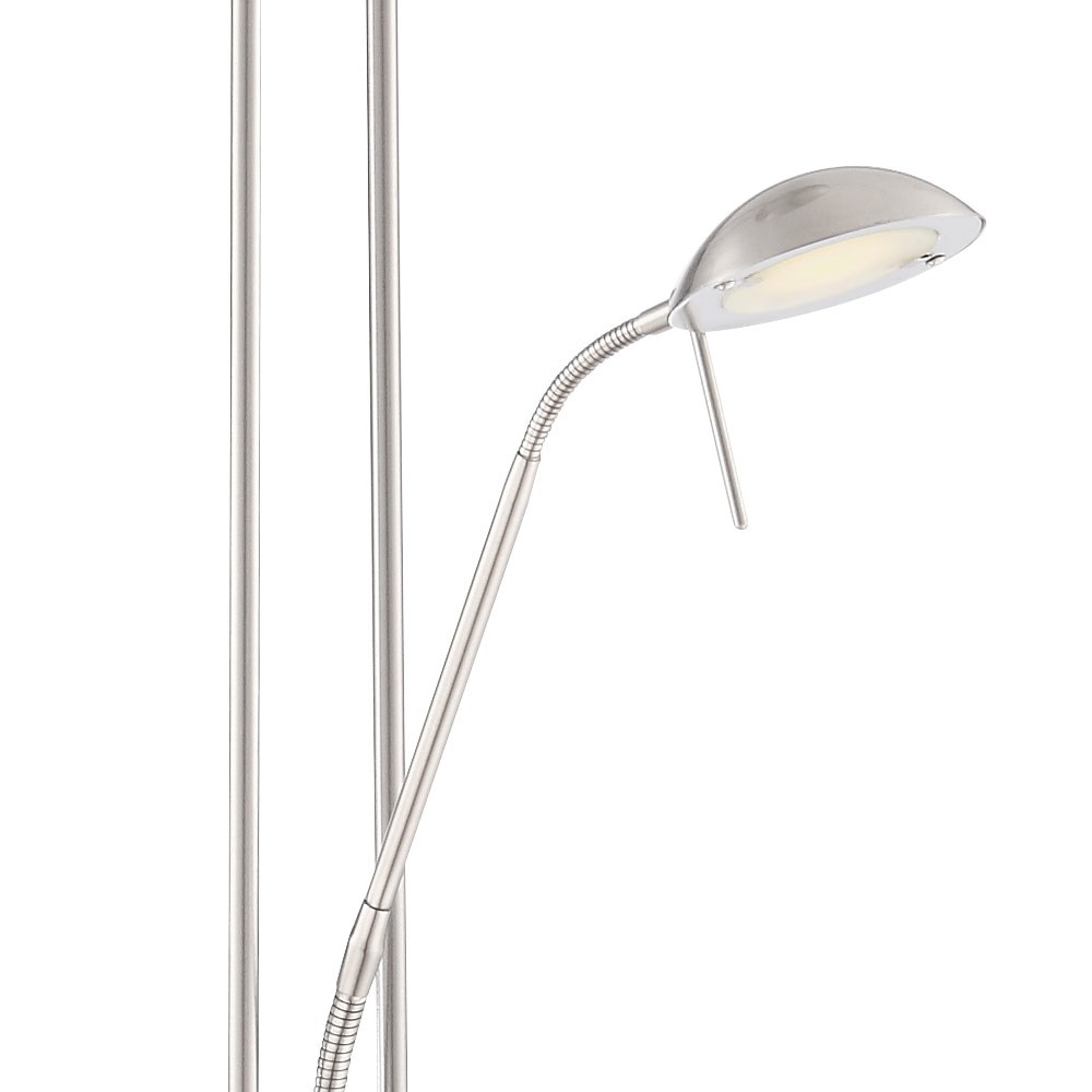 LED Deckenfluter mit Leselicht in Nickel-Optik LEONAS – Bild 11