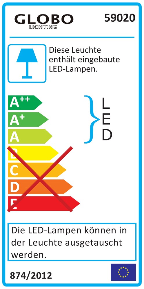 LED Deckenfluter mit Leselicht in Nickel-Optik LEONAS – Bild 3