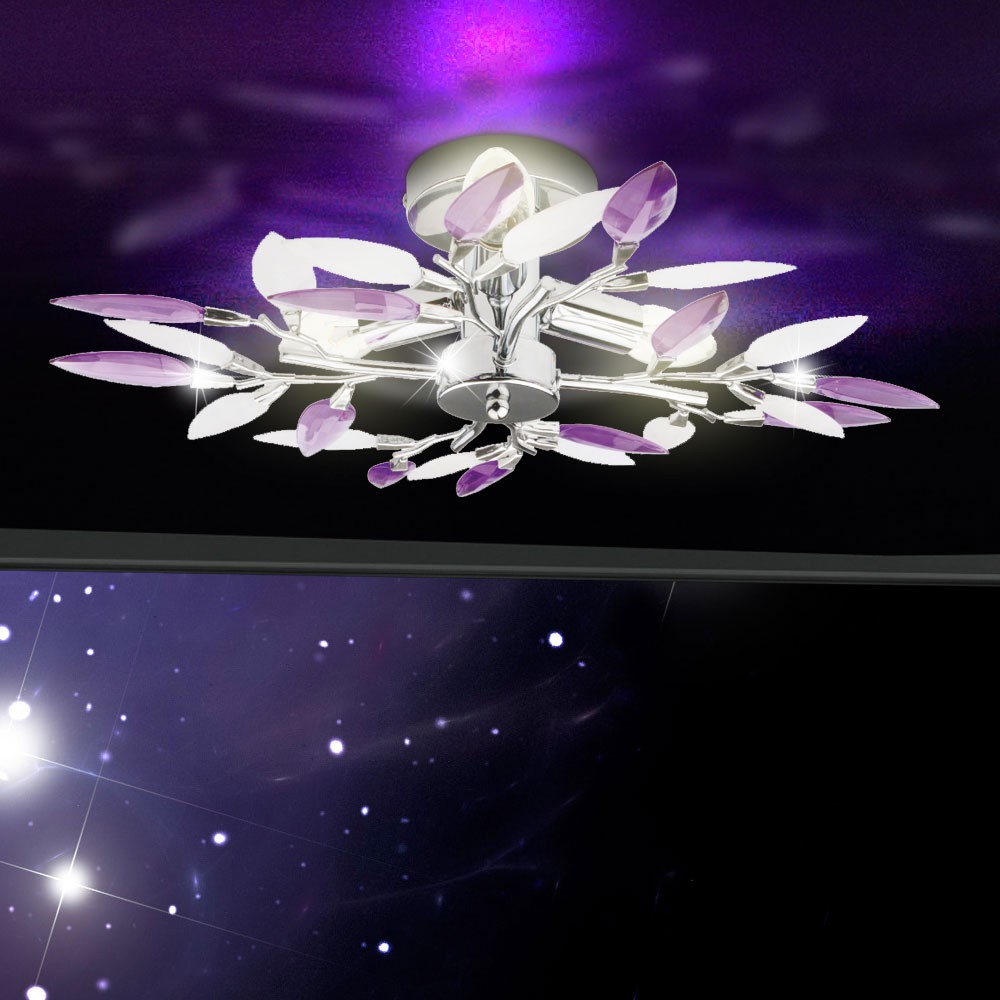 Deckenlampe GIULIETTA aus Metall und Chrom mit 4 Ästen – Bild 5