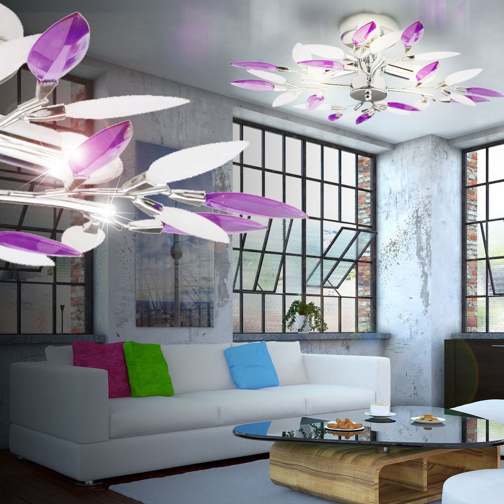 Deckenlampe GIULIETTA aus Metall und Chrom mit 4 Ästen – Bild 6