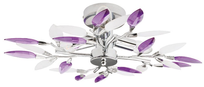 Deckenlampe GIULIETTA aus Metall und Chrom mit 4 Ästen – Bild 1