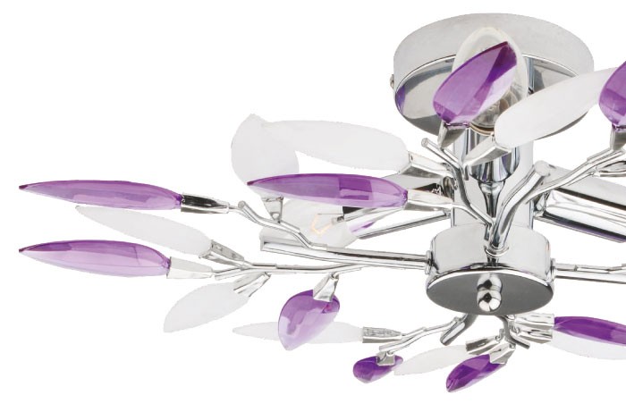 Deckenlampe GIULIETTA aus Metall und Chrom mit 4 Ästen – Bild 7