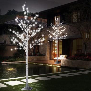 Hochwertige deko led birke mit 154 leds lampen & möbel ...