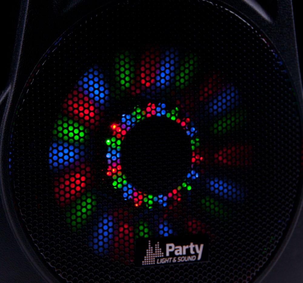 300W Mobile LED Musikanlage mit USB/SD Bluetooth und Mikro – Bild 5