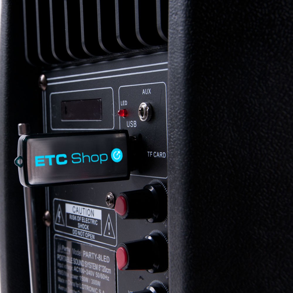 300W Mobile LED Musikanlage mit USB/SD Bluetooth und Mikro – Bild 3