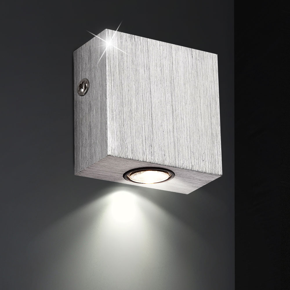 Diele Spiegel ALU Wand | Flur Lampe Büro Design LED Strahler Leuchte eBay Bild Spot Bad
