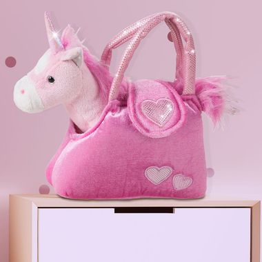 Einhorn Stecken Lauf Pferd Woll Mähne Mädchen Kinder Sound Effekt Spielzeug rosa 
