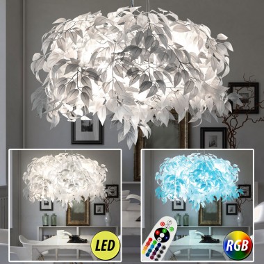 LED Muschel Hänge Lampe Decken Strahler RGB DIMMER Fernbedienung Pendel Leuchte