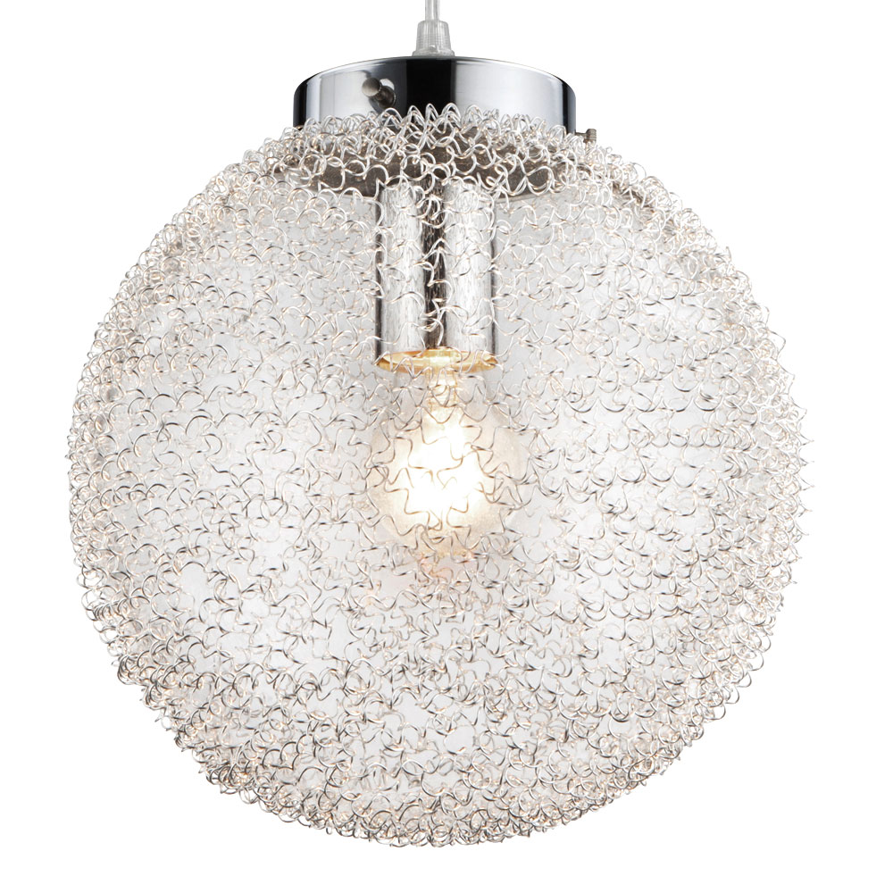 Verre De Avec Lampe Ballon Led Luc Tresse Suspension D'aluminium SUMzLqVpG
